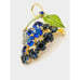 Vintage Enamel & Rhinestone Grape Brooch (A438)