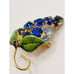 Vintage Enamel & Rhinestone Grape Brooch (A438)
