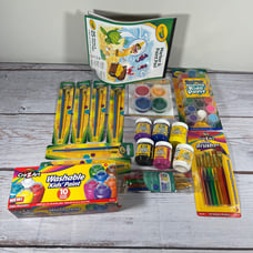 Crayola Bundle Kids Art Painting Supplies Washable Paint Brushes Pad Cra-Z-Art