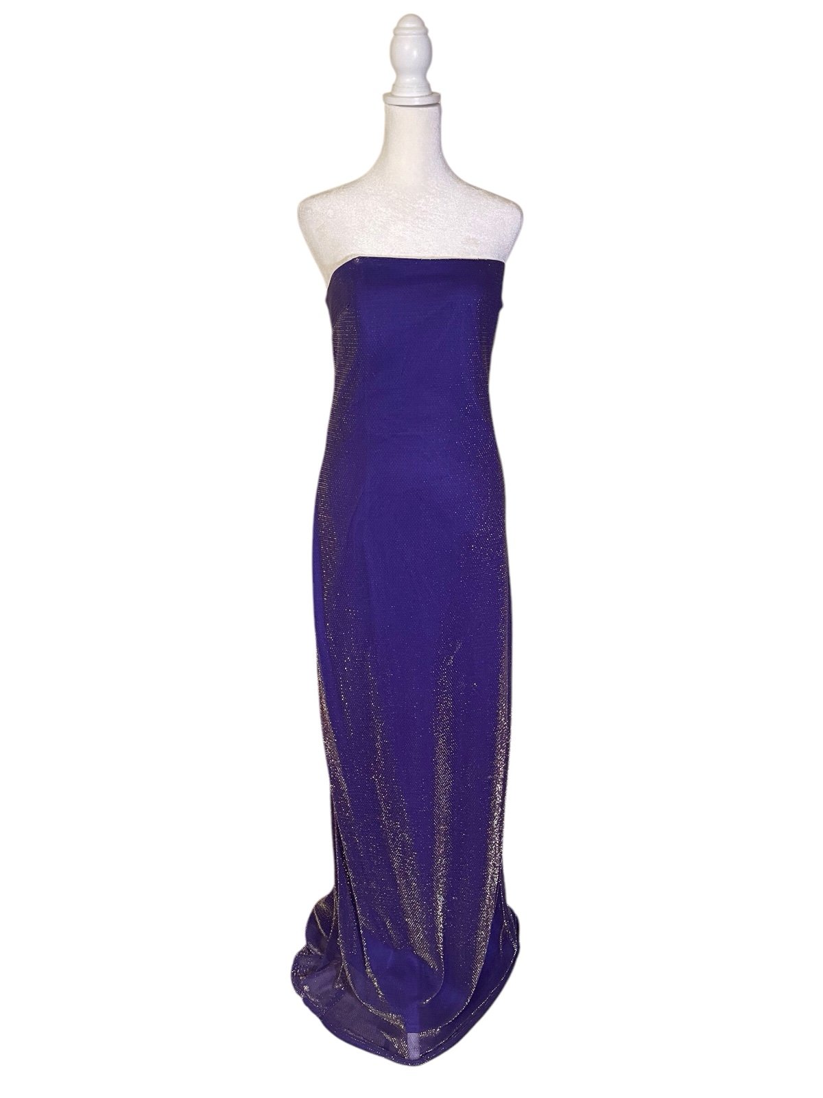 Jessica McClintock for Gunne Sax purlple iridescent strapless maxi dress size 13
