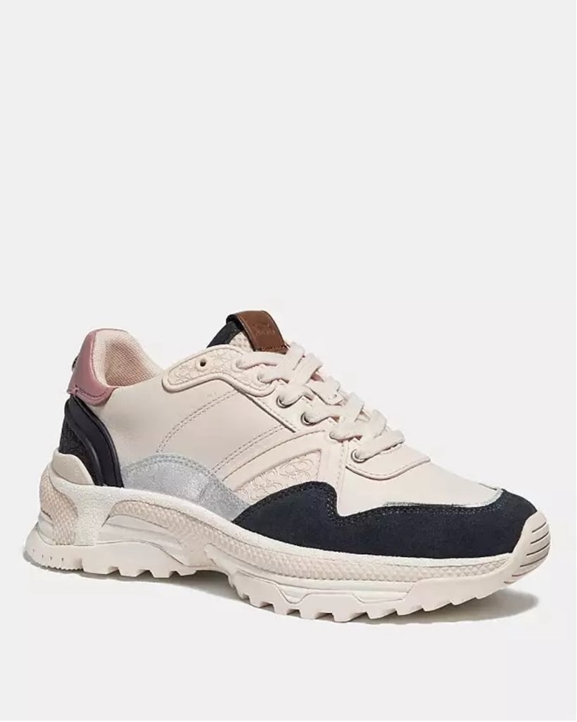 Coach C143 Signature Runner Shoes Chalk/Dusty Rose Size 7 Dad Sneakers G3863
