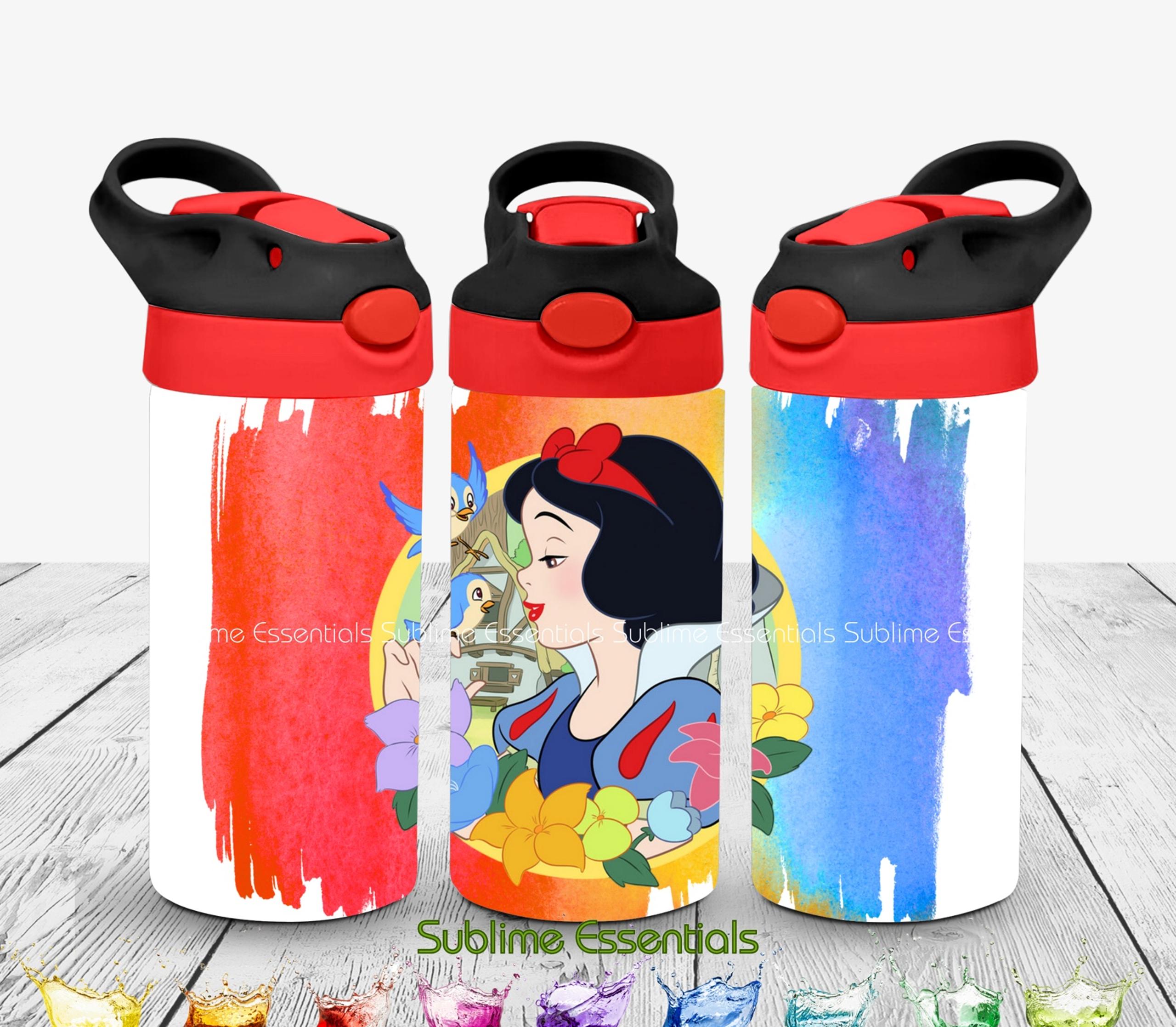 Snow White Inspired "Ombre Profile" - 12 Oz Kids Flip Top Tumbler - Add a name