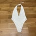Myra Swim One Piece Swim Suit Large White Ralph Halter Cheeky Monokini Beach
