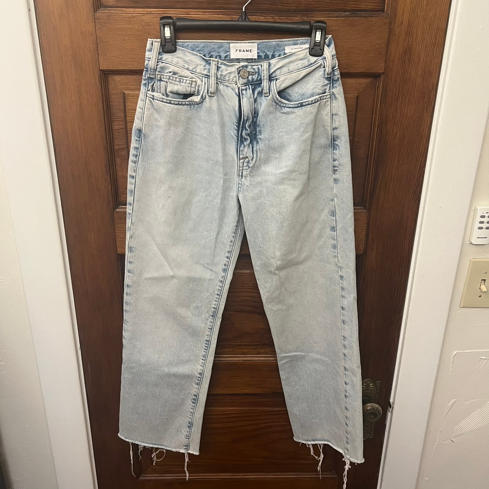 FRAME Denim LJNCRA727 Le Jane Crop Raw After Luster size 25 Women's Jeans 248