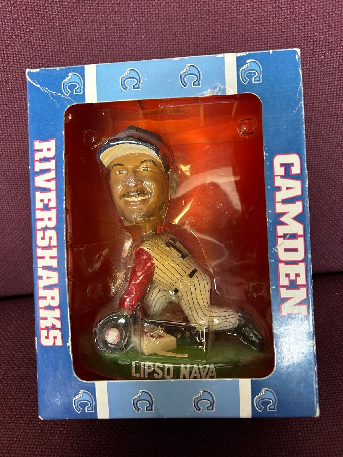 Vintage Camden NJ River Sharks - Lipso Nava 17 Bobblehead Limited Edition RARE