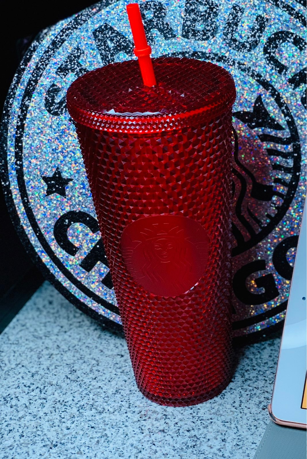 Starbucks China Red studded tumbler