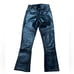 Bates Black Leather Motorcycle Pants Women’s 27 with snap pockets
