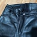 Bates Black Leather Motorcycle Pants Women’s 27 with snap pockets