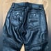 Bates Black Leather Motorcycle Pants Women’s 27 with snap pockets