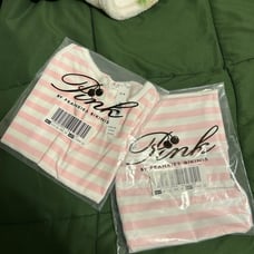 PINK by Frankie’s Bikinis Jade Cotton Tank & Brooklyn Cotton Shorts Pink Stripes