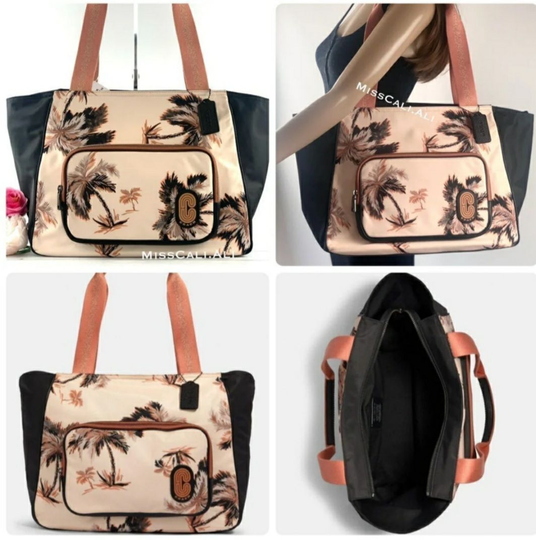 coach purse with palm tree