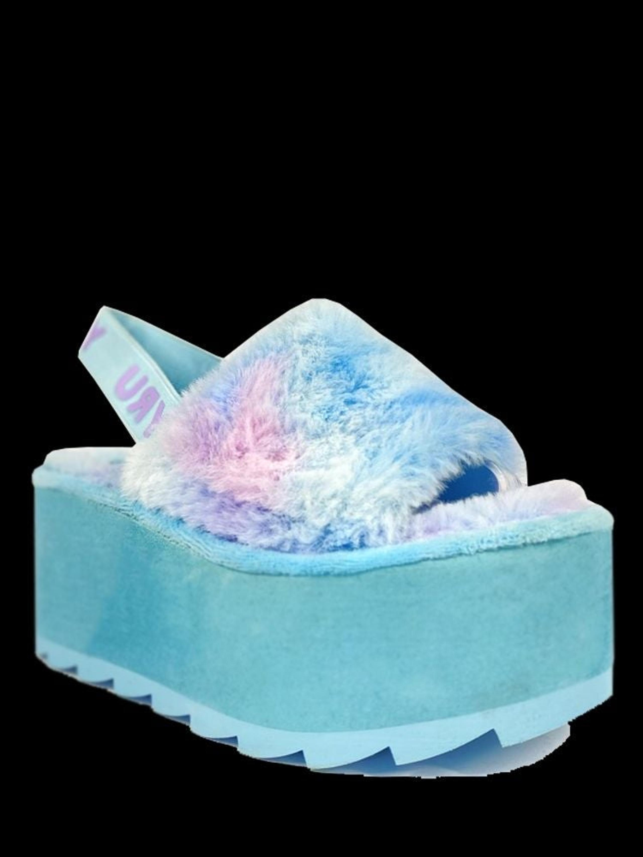 SOLD-QOZII SLIDE - BLUE TIE DYE