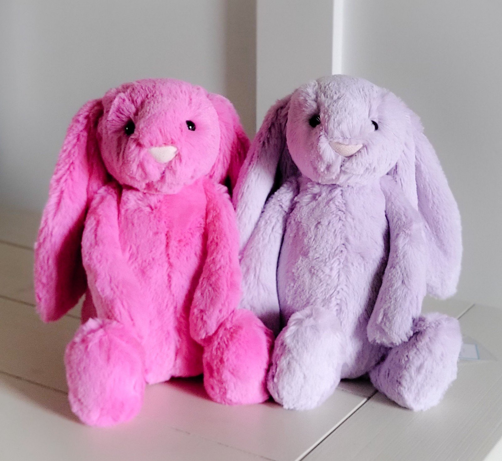 JellyCat Medium Bashful Lilac & Hot Pink Bunny Bundle!