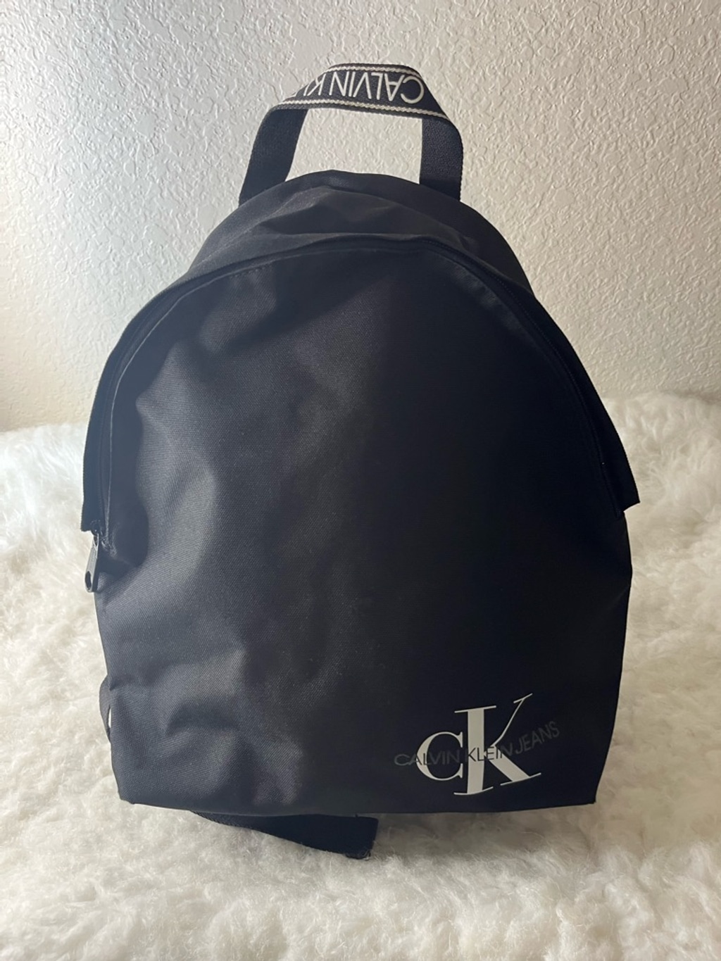 Calvin Klein Jeans Women's Nylon Logo Backpack - Black