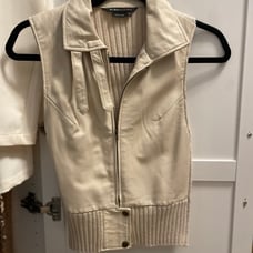 BCBGMaxAzria Leather & Knit Vest