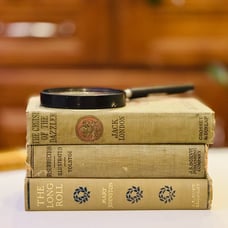 Antique Decorative Book Set War & Adventure Literature London Tolstoy Johnston