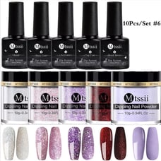 10 PCS Dipping Powder Nail Dip Liquid