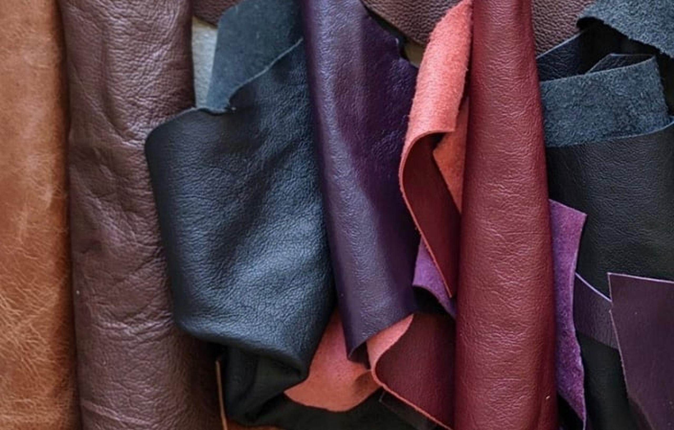 leather for crafting Diy jewelry making material scrap pack genuine leather cuts - USA Leather