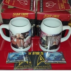 1997 DREAM TREE STAR TREK TNG COFFEE MUG TANKARD NEW W/ BOX + METAL CARD LE 3000