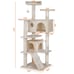 55 Cat Tree Furniture Kitten House Play Tower Scratcher Beige Condo Post Bed
