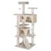 55 Cat Tree Furniture Kitten House Play Tower Scratcher Beige Condo Post Bed