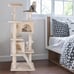 55 Cat Tree Furniture Kitten House Play Tower Scratcher Beige Condo Post Bed