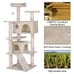 55 Cat Tree Furniture Kitten House Play Tower Scratcher Beige Condo Post Bed