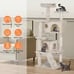 55 Cat Tree Furniture Kitten House Play Tower Scratcher Beige Condo Post Bed