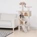 55 Cat Tree Furniture Kitten House Play Tower Scratcher Beige Condo Post Bed