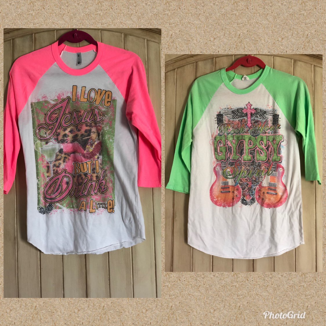 2 cute neon baseball womans Tee's
