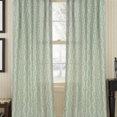100% Linen Embroidered Drape (50 W x 96 L)