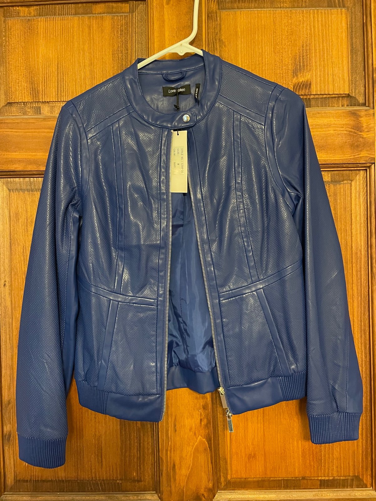 Love Token Faux Leather Jacket