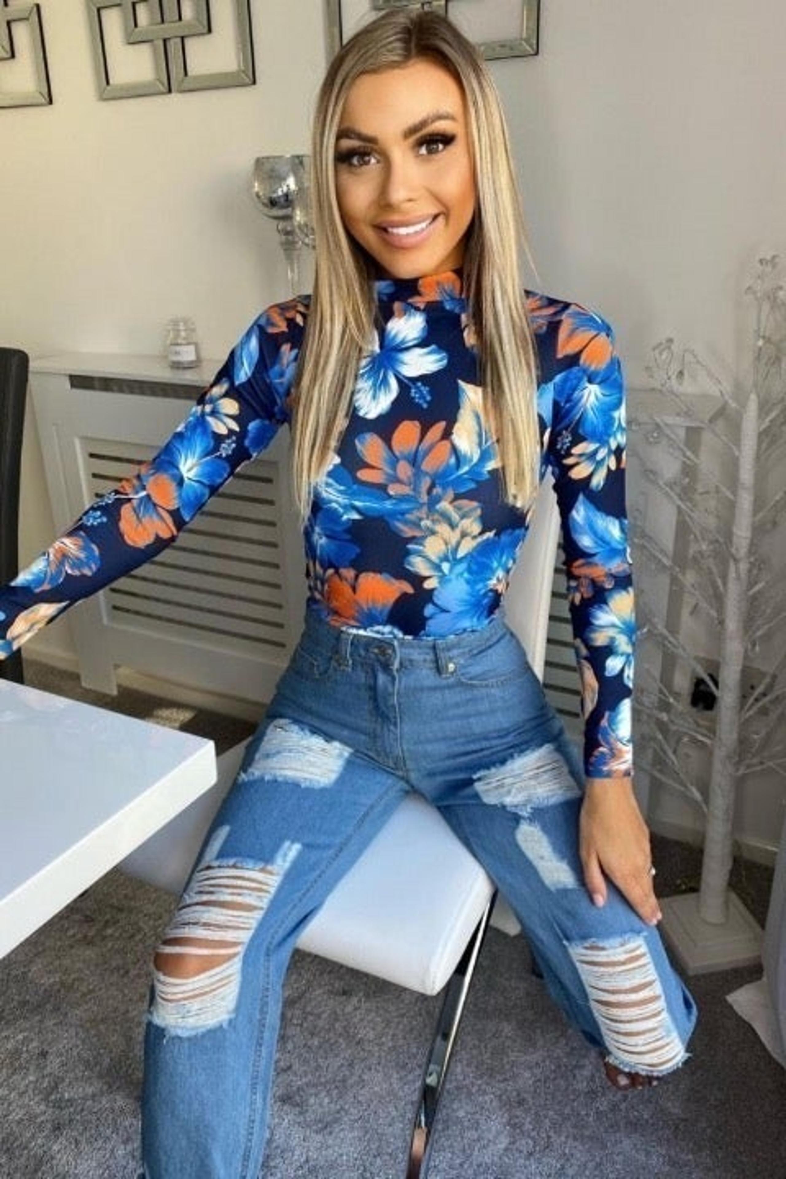 Flower Top bodysuit size XL