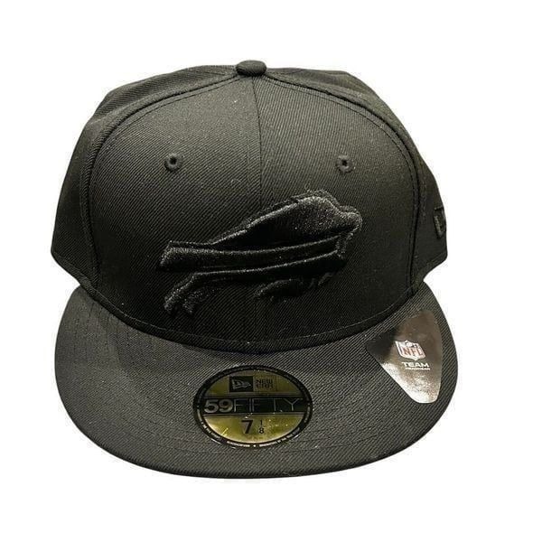 New Era Buffalo Bills 59FIFTY Fitted Hat Black Size 7 1/8 NFL Cap