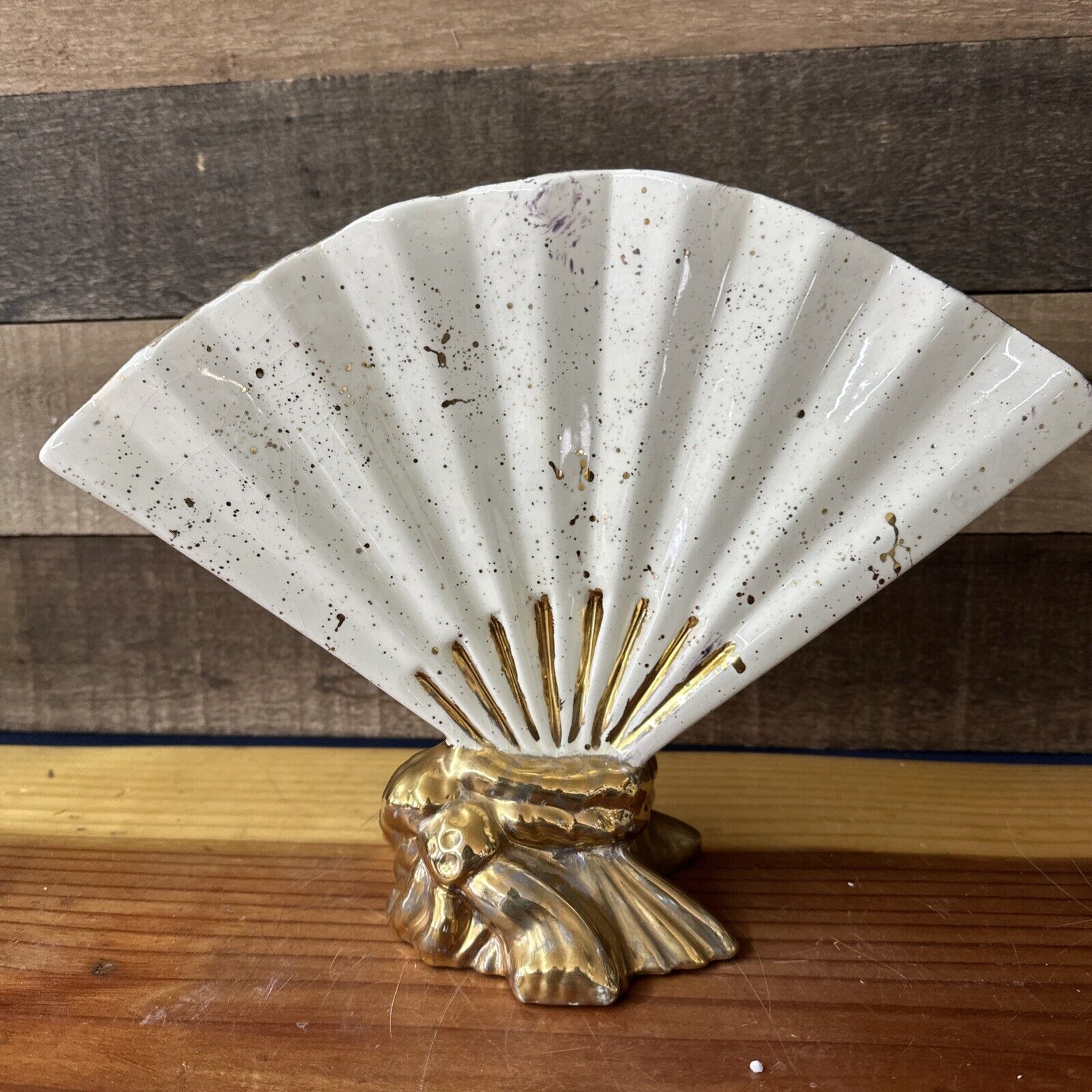 MCM Finger Or Quintal Vase Fan Vase 8 Slots Handpainted