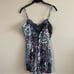 Vintage Gold Label Victoria’s Secret Blue Lace Floral Satin Slip Small