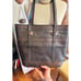 Vintage Bohemian Leather Kilim Rug Woven Tote Bag
