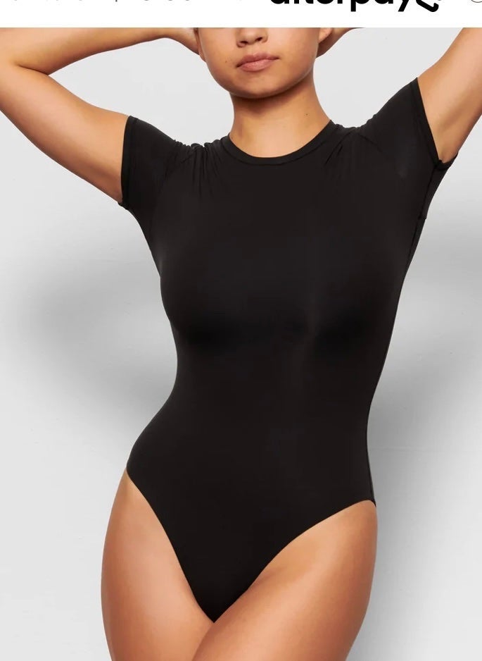 SKIMS COTTON JERSEY T-SHIRT BODYSUIT NWOT