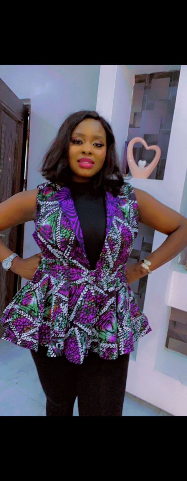 Reversible african print jacket