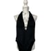 ST. JOHN Swimwear Black Halter Padded Sequins One Piece Swimsuit Size 4 NWT