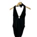 ST. JOHN Swimwear Black Halter Padded Sequins One Piece Swimsuit Size 4 NWT