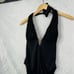 ST. JOHN Swimwear Black Halter Padded Sequins One Piece Swimsuit Size 4 NWT