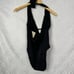 ST. JOHN Swimwear Black Halter Padded Sequins One Piece Swimsuit Size 4 NWT