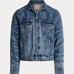 New Polo Ralph Lauren Men's Paint-Splatter Denim Trucker Jacket-Rodwell small