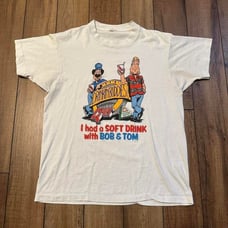 Vintage 80s Bob and Tom radio show Q95 single stitch tee