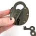 Vintage 3 Brass Wells Fargo W.F. & Co Strong Box Padlock Lock Keys