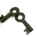 Vintage 3 Brass Wells Fargo W.F. & Co Strong Box Padlock Lock Keys