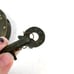 Vintage 3 Brass Wells Fargo W.F. & Co Strong Box Padlock Lock Keys