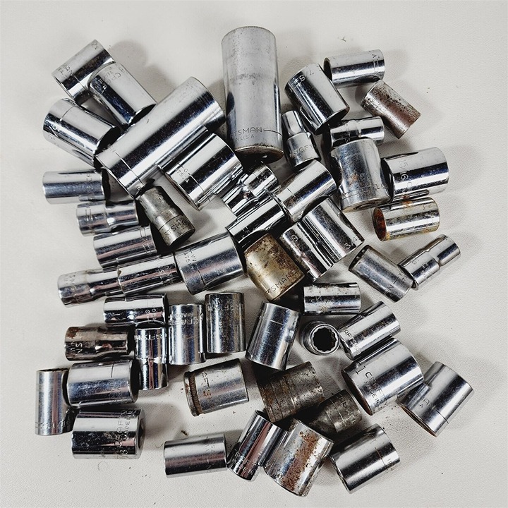 50 pcs - Craftsman 1/2 Drive Socket Ratchet Lot - 9.5 lbs