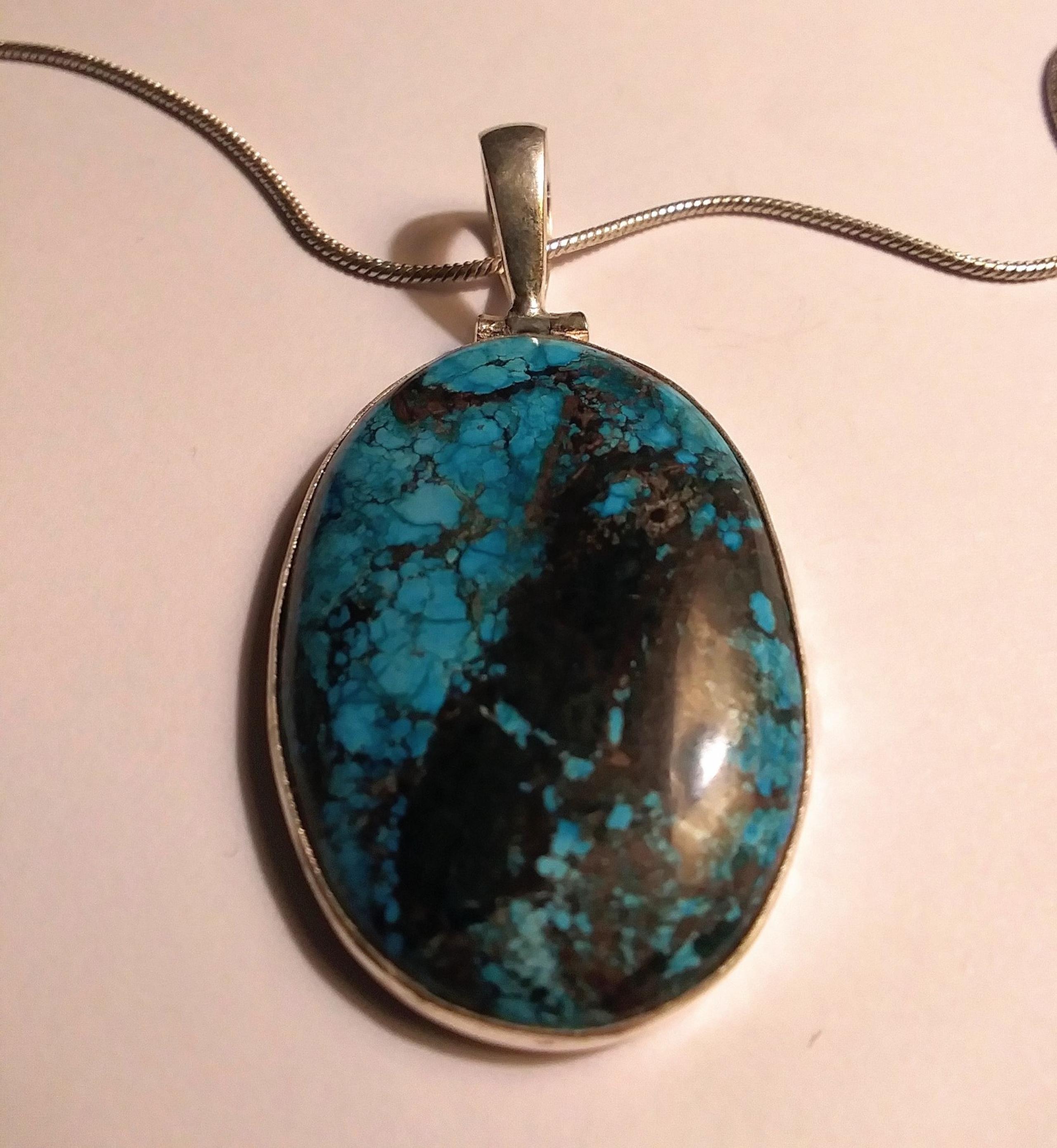 Stunning 925 Sterling Turquoise Necklace
